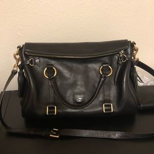 Dooney & Bourke black Florentine leather Satchel.
